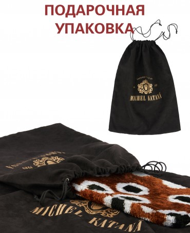 Шелковый (Бахмаль) Клатч-конверт-папка-косметичка VIRENT PARDUS (Цветущий леопард") THINY_VIRENT PARDUS